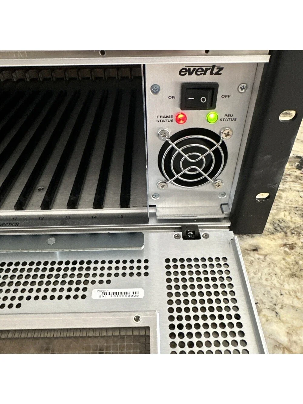 Evertz 7800FR-QT 3U Rack-Mountable Quiet Multiframe With Cards FAST SHIPPING